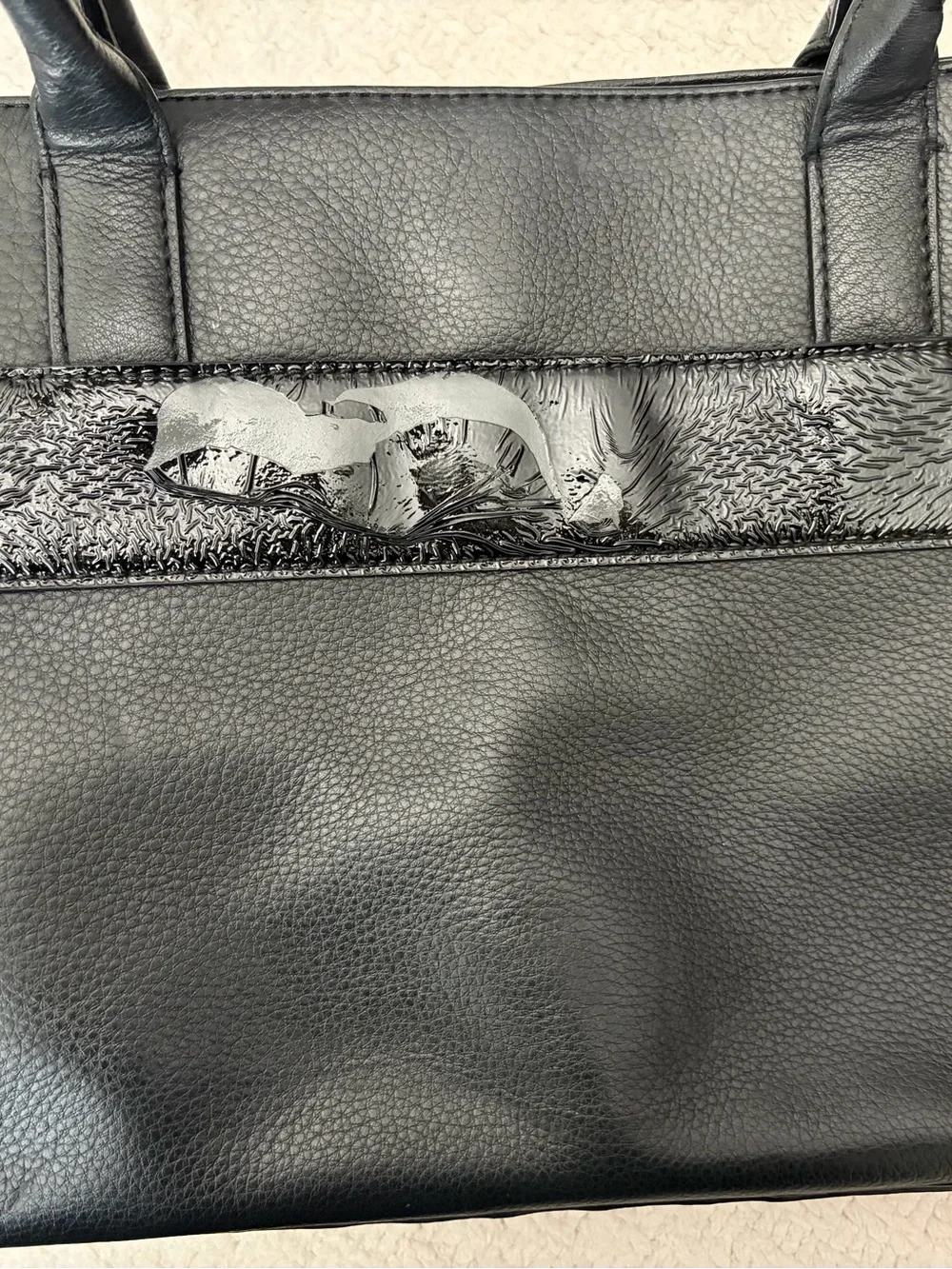 kate spade Black Textured Bow Leather Tote - Picture 2 of 3